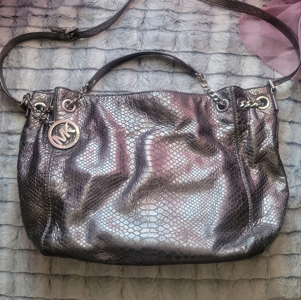 Michael kors snake print handbag